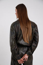 Bomber ecopelle camouflage