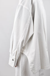 God Save Denim camicia in jeans oversize modello CASSANDRA colore offwhite, dettaglio manica