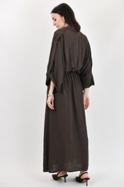 Abito lungo chemisier lurex