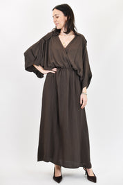 Abito lungo chemisier lurex
