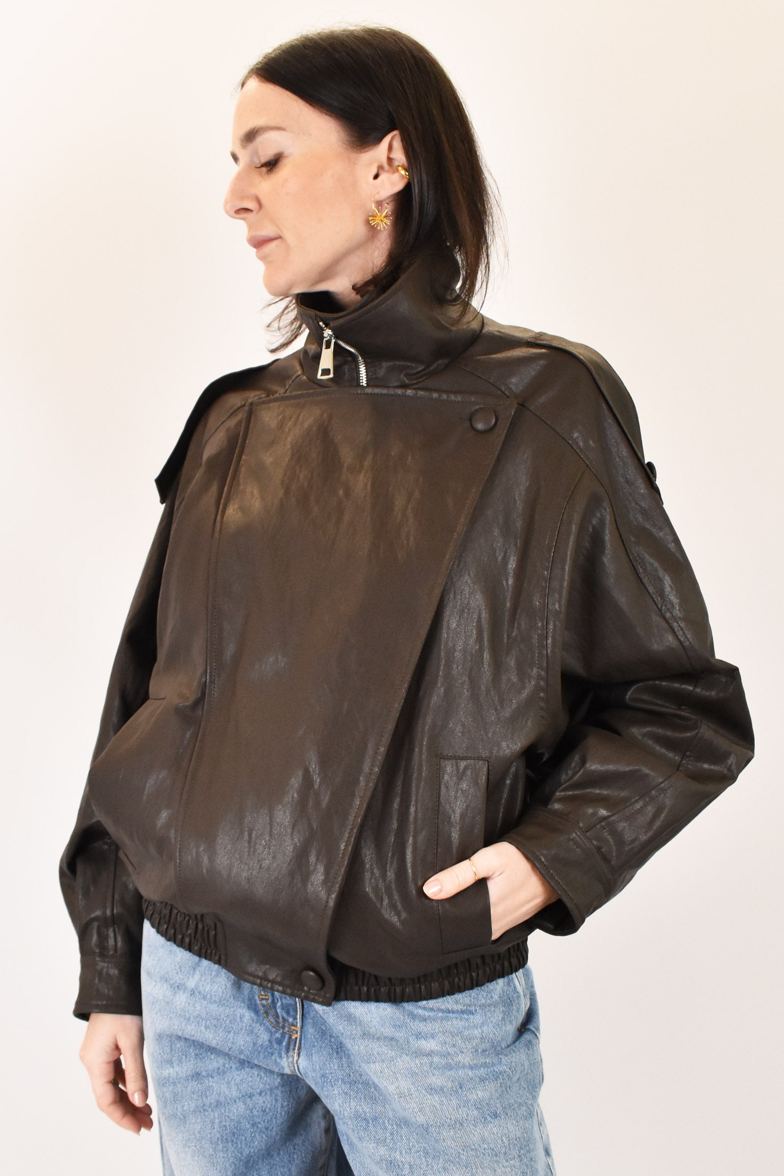 Bomber ecopelle vintage