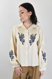 Camicia cotone ricamata