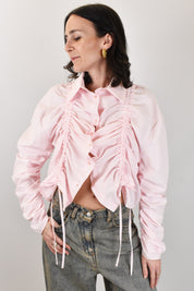 Camicia cotone arricciata