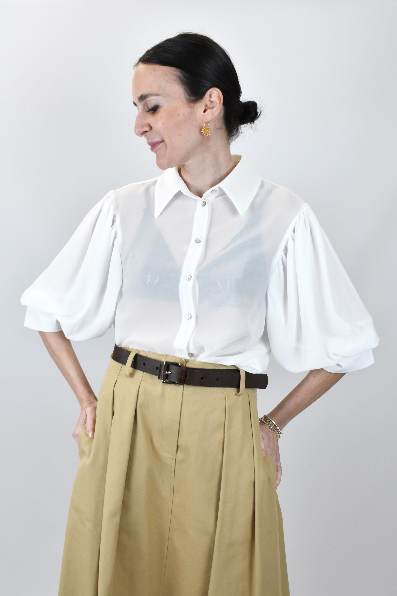 Camicia georgette manica 3/4