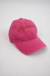 cappellino di Haveone marmorizzato rosa con scritta STRESSATA, modello wma-q007