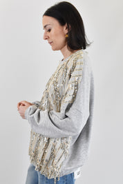 Felpa con fili paillettes