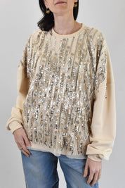 Felpa con fili paillettes