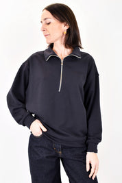 Felpa quarter zip