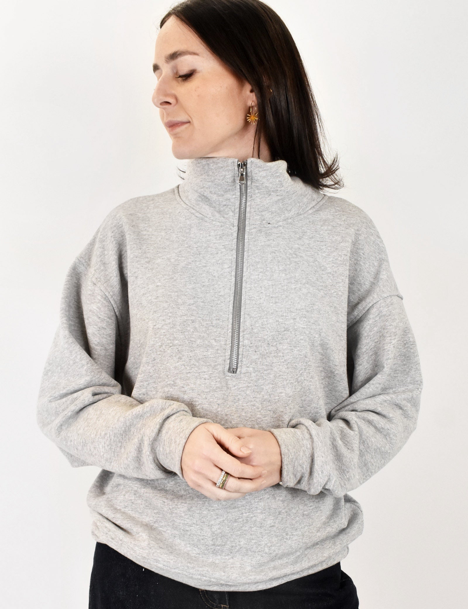 Felpa quarter zip