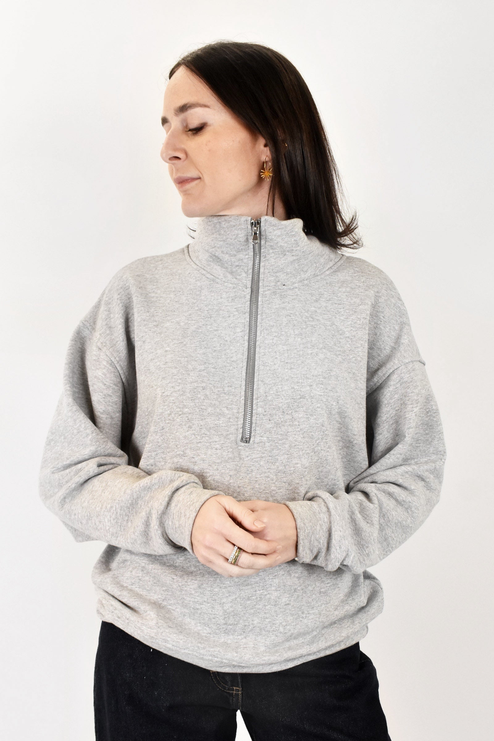 Felpa quarter zip
