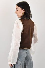 Gilet suede e borchie