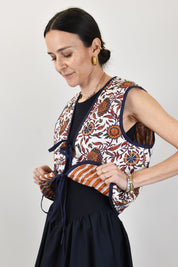Gilet trapuntato fantasia