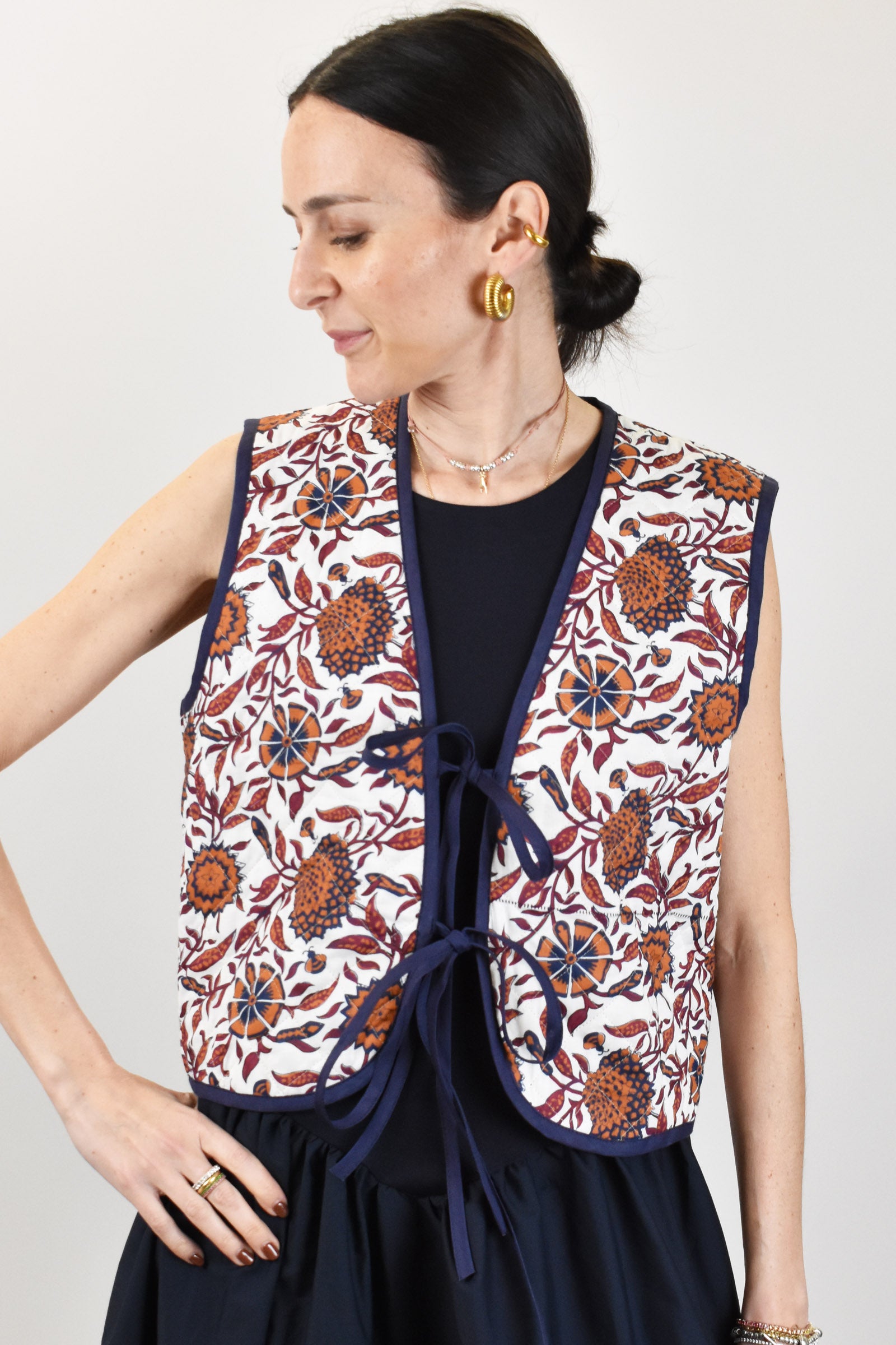 Gilet trapuntato fantasia