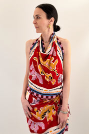 Top fantasia foulard