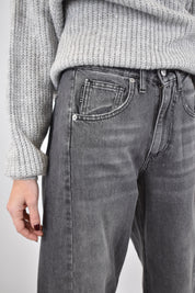 Jeans da donna modello LUCY HaveOne, balloon fit, lavaggio leggermente invecchiato, casual chic, articolo pls-p353