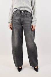 Jeans da donna modello LUCY HaveOne, balloon fit, lavaggio leggermente invecchiato, casual chic, articolo pls-p353