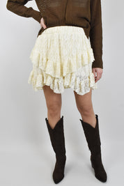 Minigonna balze pizzo