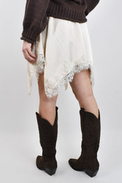 Minigonna balze pizzo