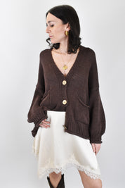 Cardigan 3 bottoni cotone