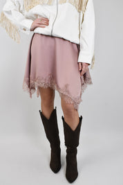 Minigonna balze pizzo