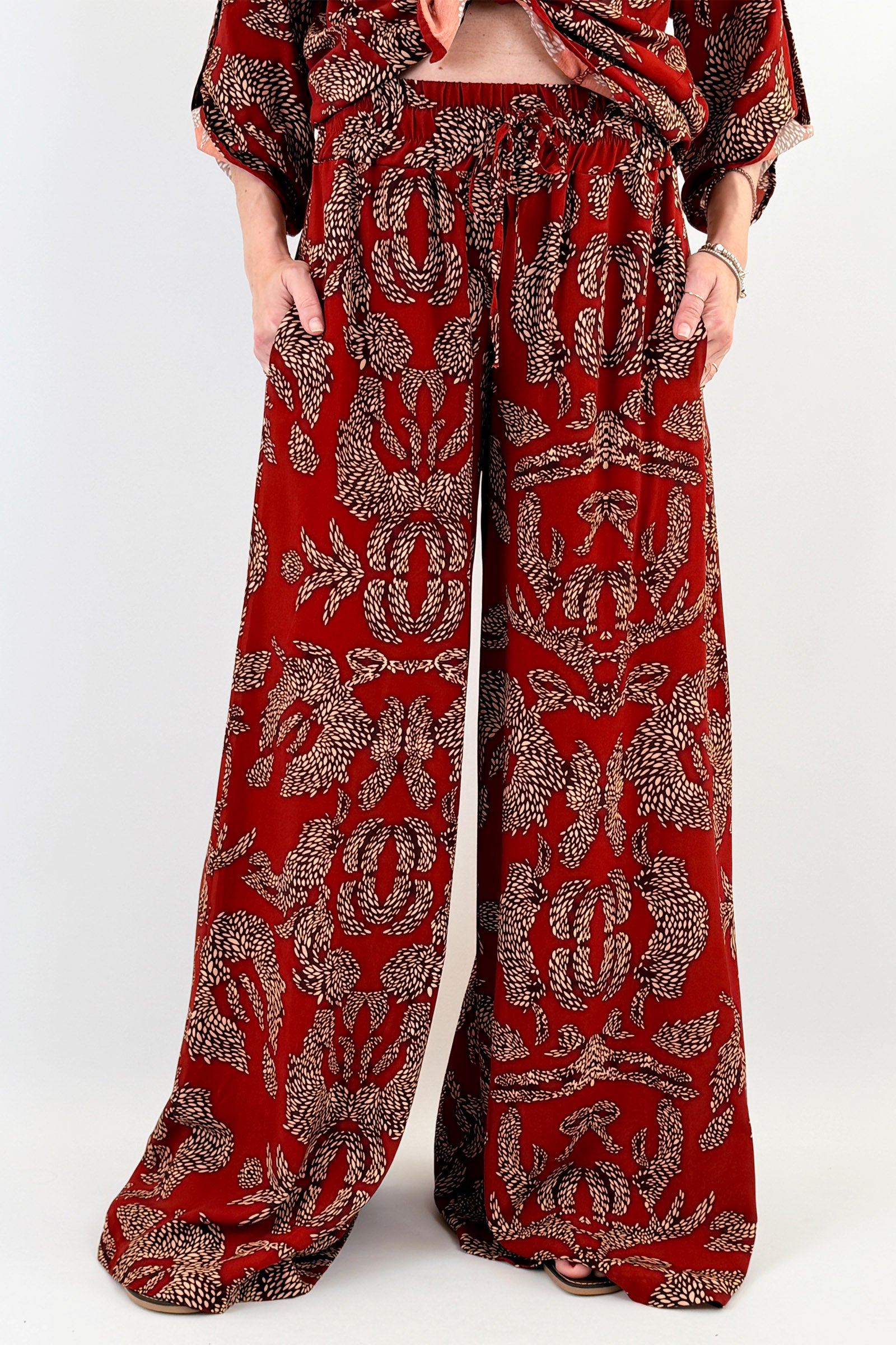 Pantalone ampio fantasia