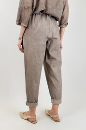 Pantalone in cotone con pinces