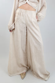 Pantalone mussola con coulisse