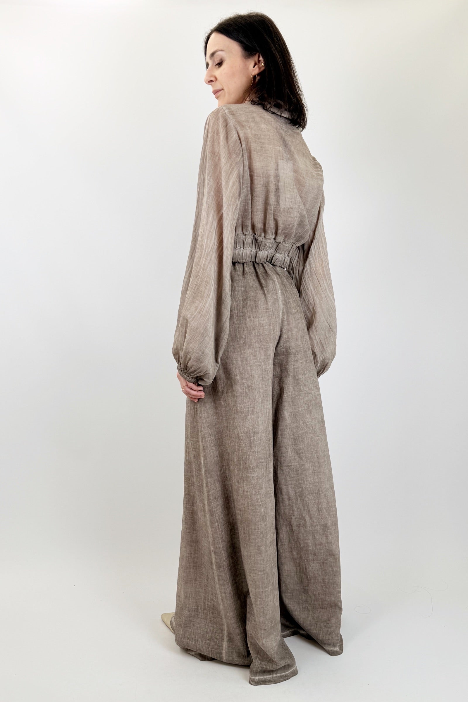 Pantalone mussola con coulisse