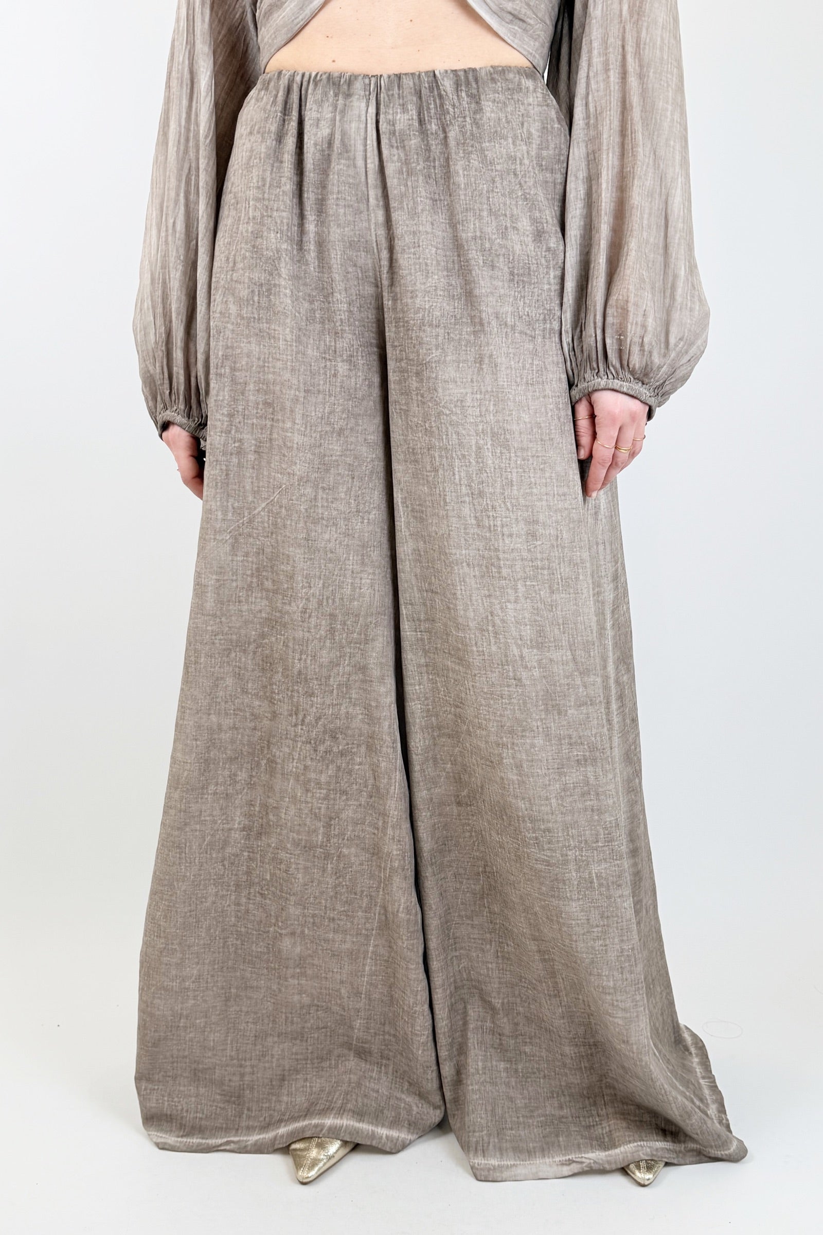 Pantalone mussola con coulisse