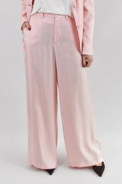 HaveOne pantalone a palazzo fluido in tessuto di viscosa, elegante e raffinato, colore quarzo