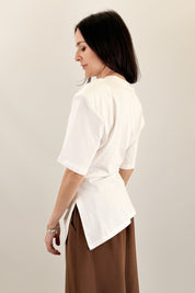 T-shirt spallina + incrocio