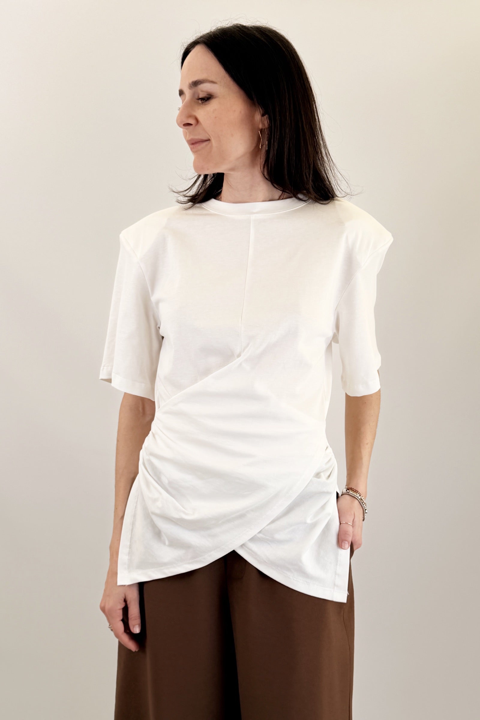 T-shirt spallina + incrocio