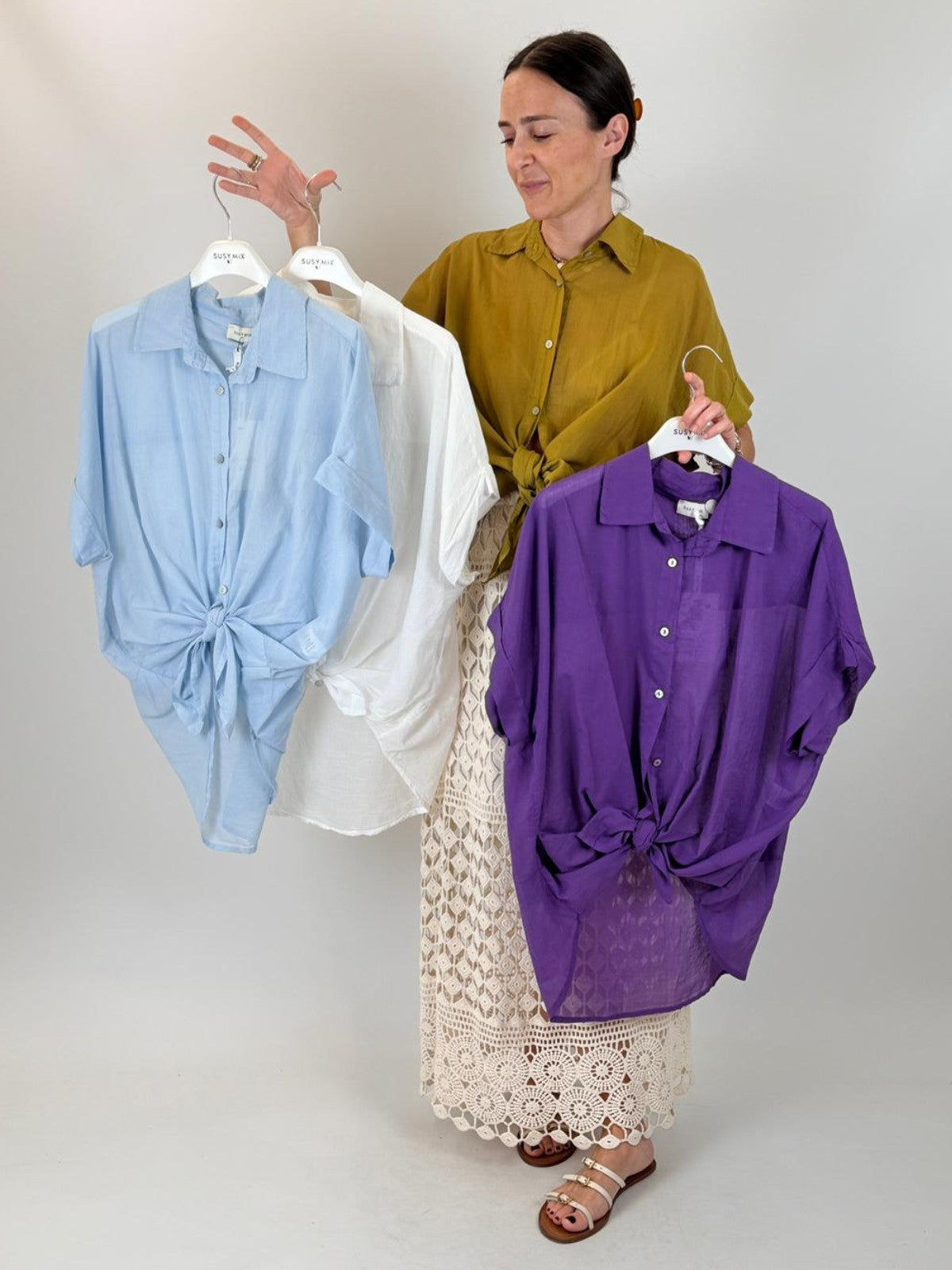 Camicia voile smanicata