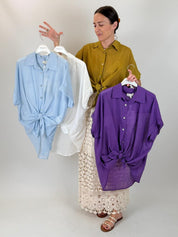 Camicia voile smanicata