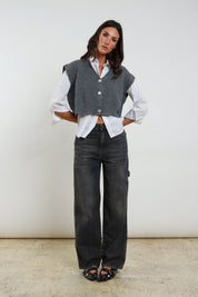 Gilet coste e bottoni