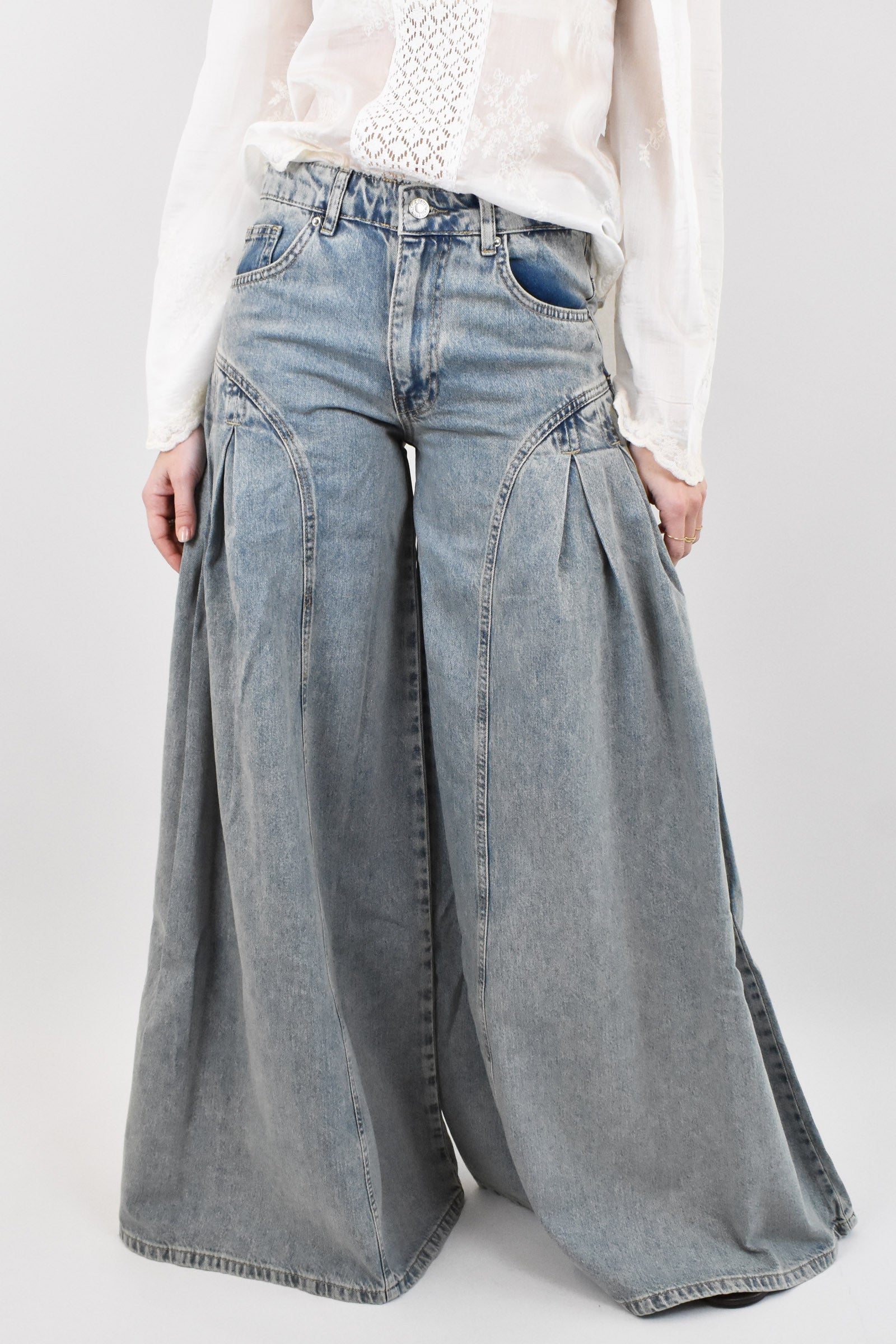 Jeans farfalla wide leg