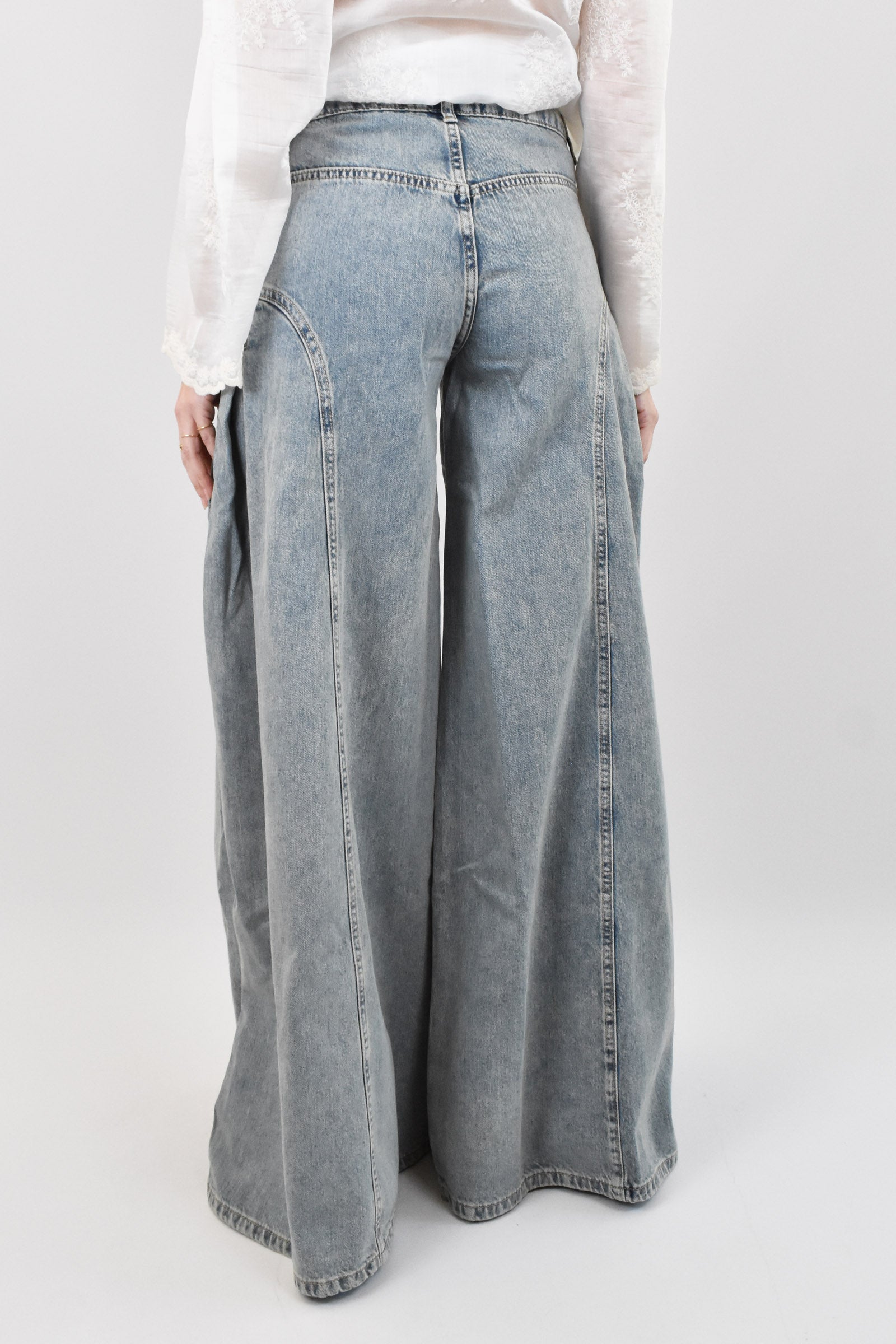 Jeans farfalla wide leg