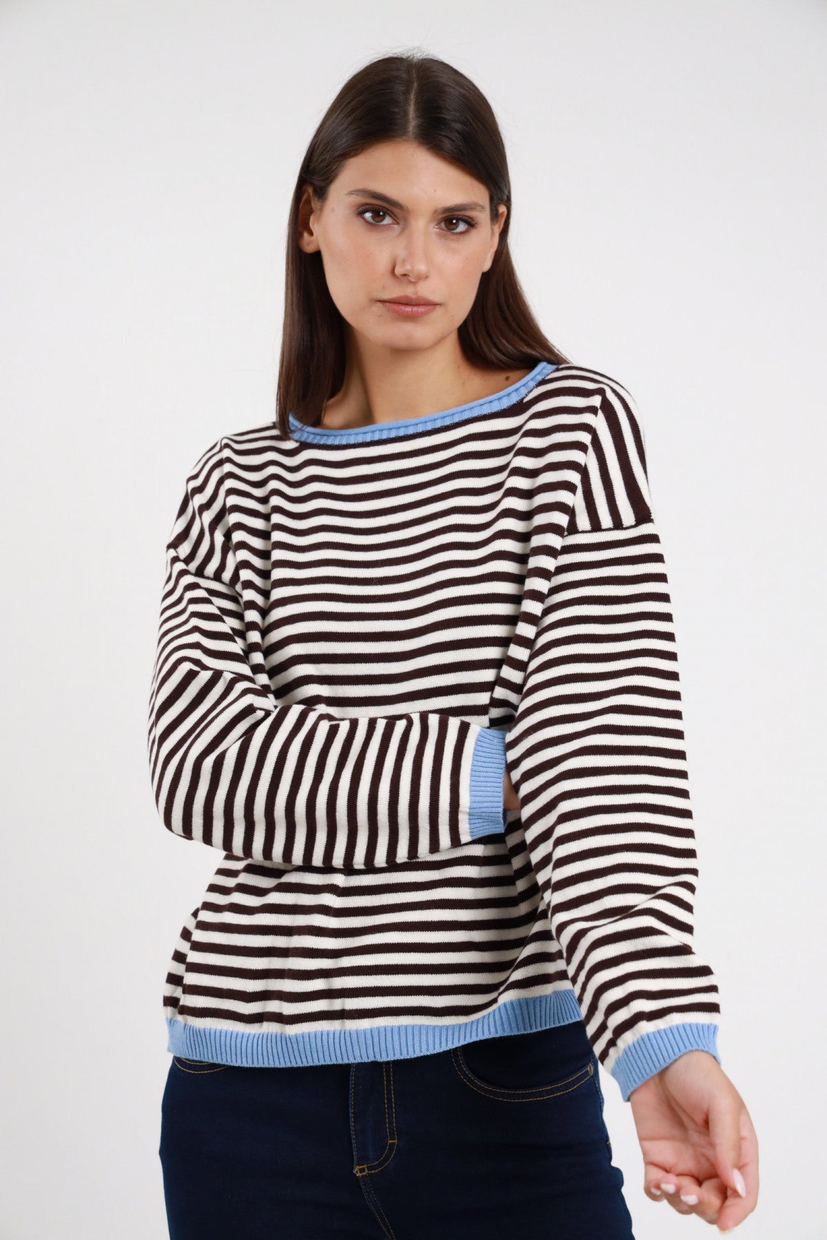 Maglia a righe con contrasti