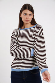 Maglia a righe con contrasti