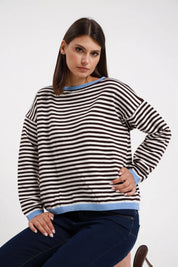 Maglia a righe con contrasti