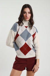 Maglia lupetto rombi