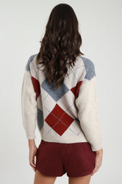 Maglia lupetto rombi