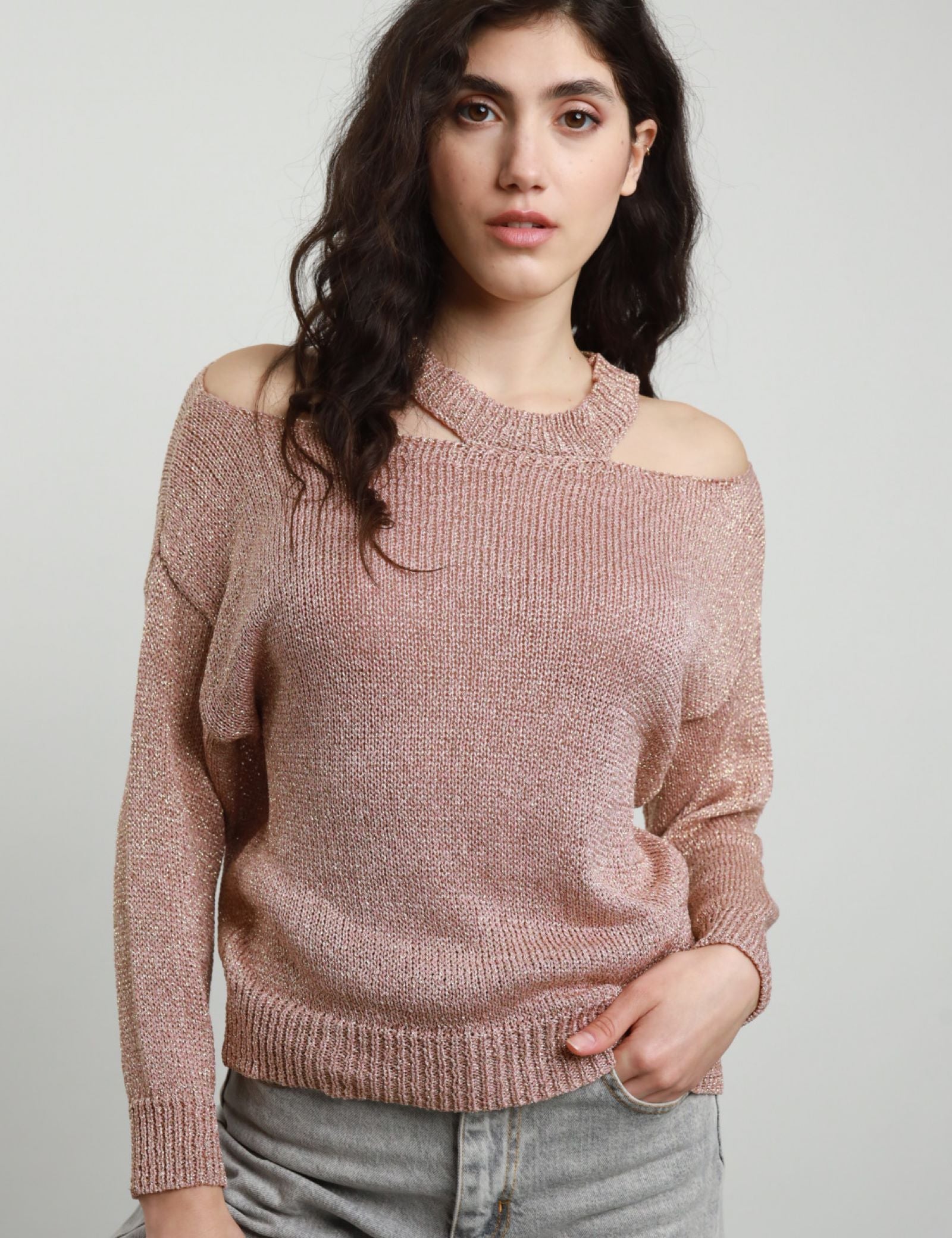 Maglia cut-out lurex
