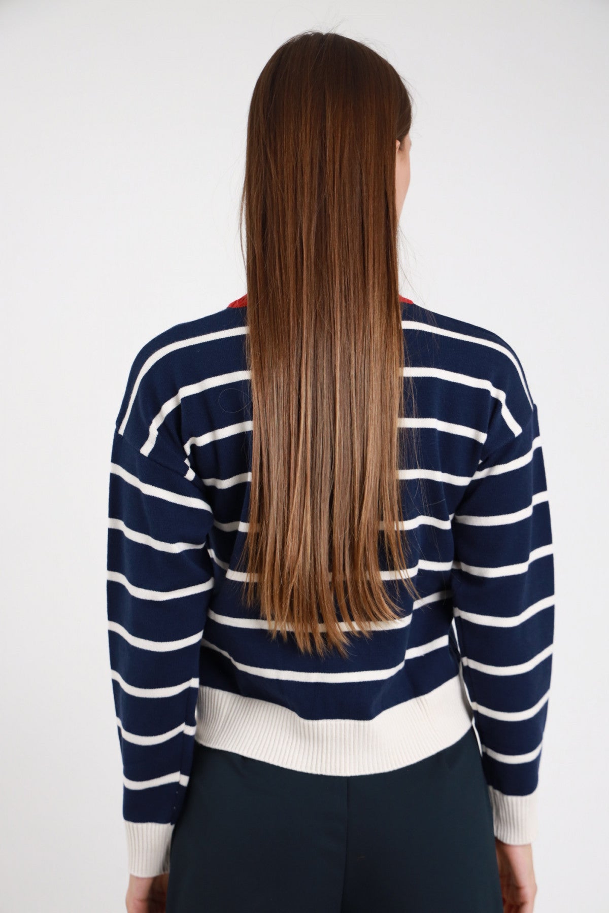 Maglia rigata cuore