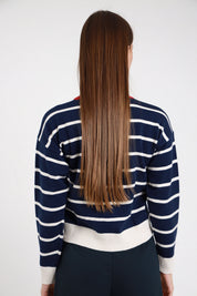 Maglia rigata cuore