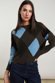 Maglia girocollo rombi