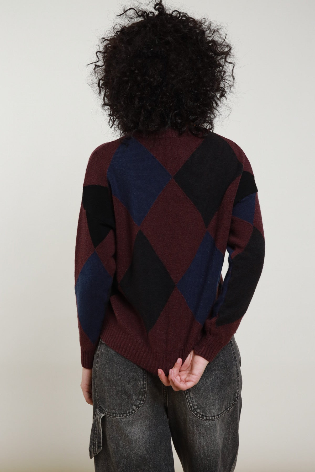 Maglia girocollo rombi