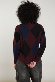 Maglia girocollo rombi