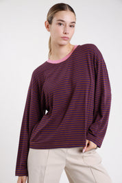 Maglia girocollo a righe