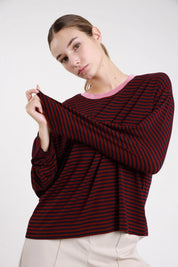 Maglia girocollo a righe